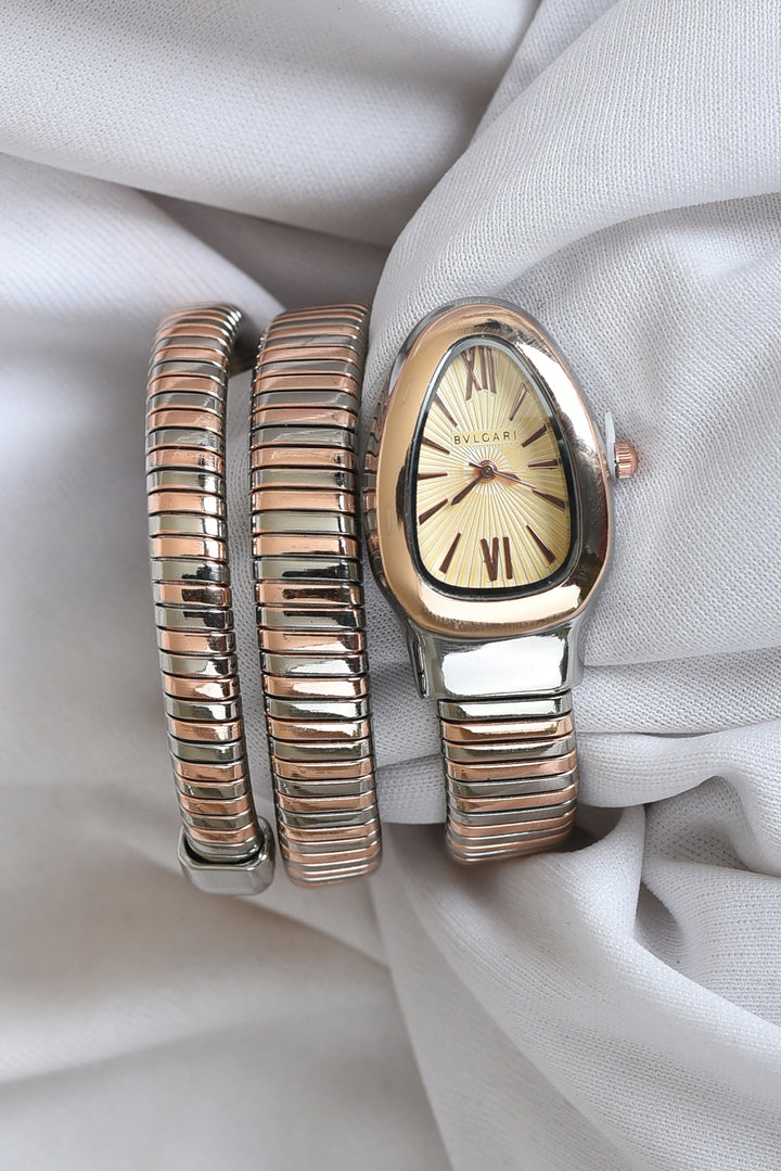 BVLGARI-TWOTONE-ROSEGOLD-WITHOUTSTONE